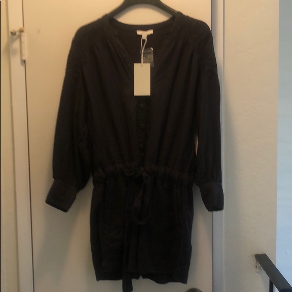 Joie Bosworth Linen Romper black size large - Picture 5 of 12